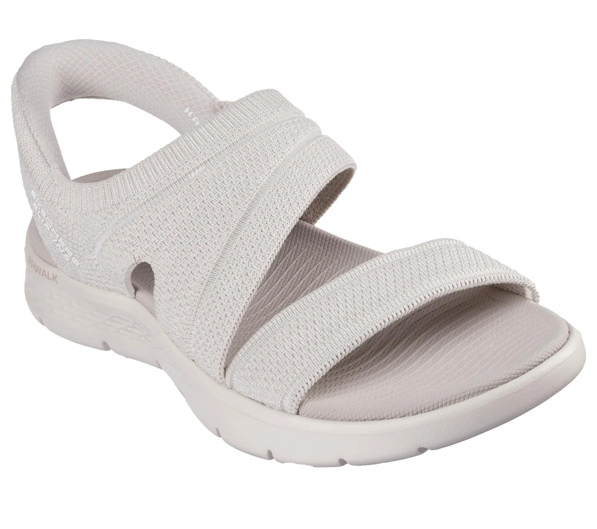 Womens Skechers Slip Ins Go Walk Flex Enticing Sandals 141482 Natural