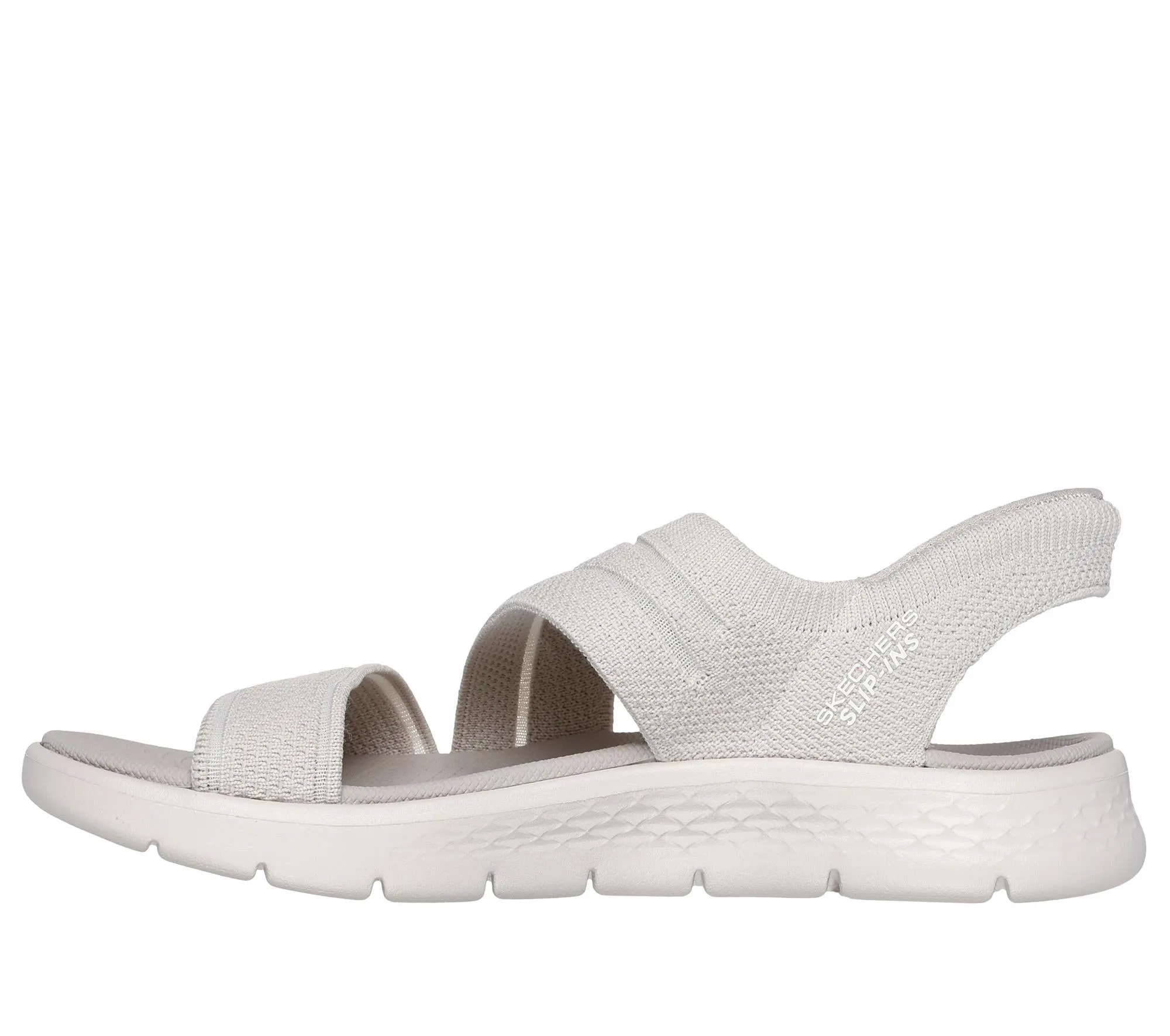 Womens Skechers Slip Ins Go Walk Flex Enticing Sandals 141482 Natural