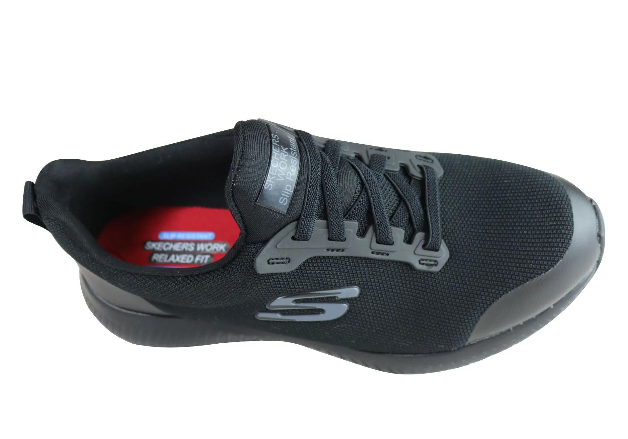 Womens Skechers Squad Slip Resistant Comfort Memory Foam Work Shoes