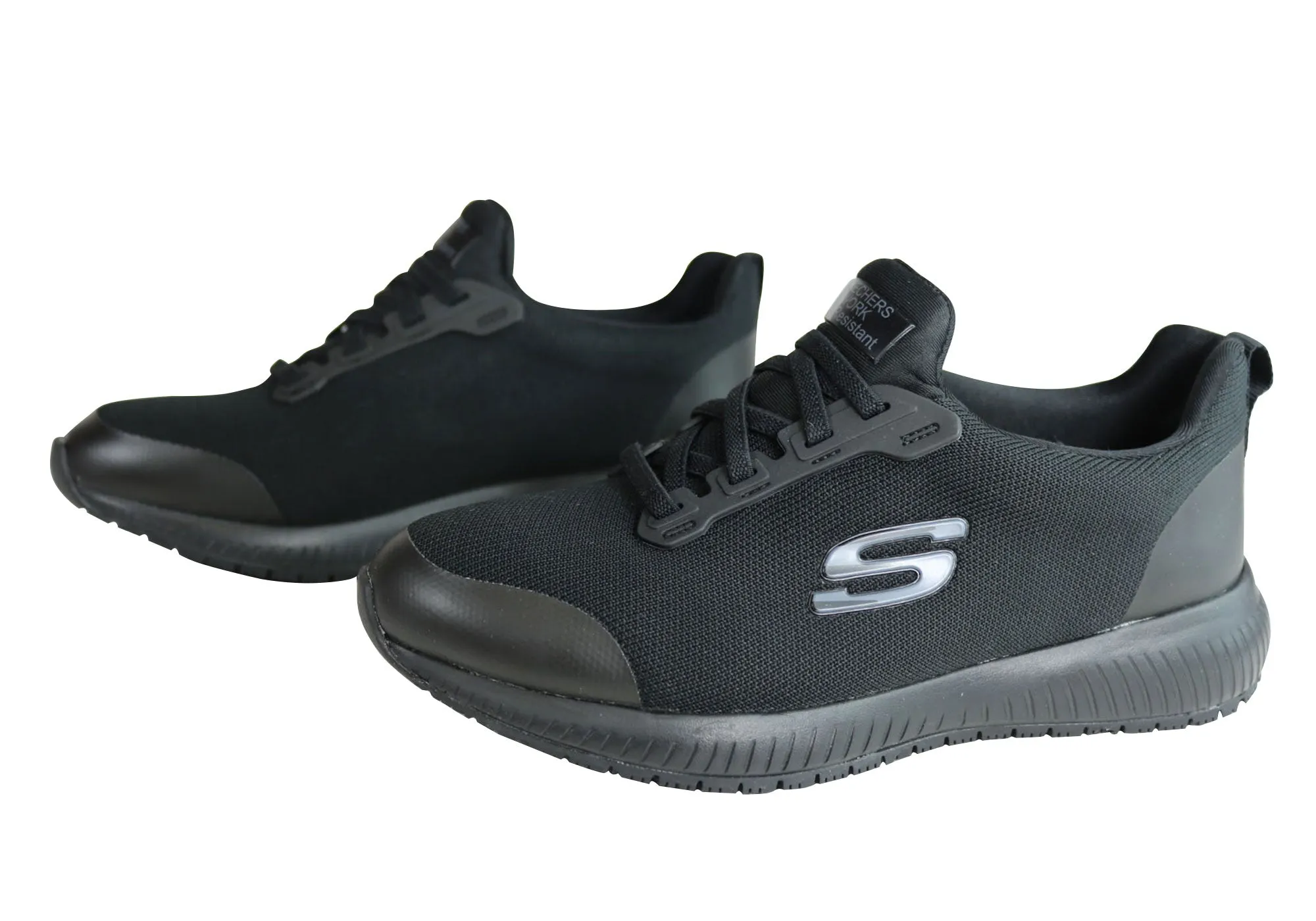 Womens Skechers Squad Slip Resistant Comfort Memory Foam Work Shoes