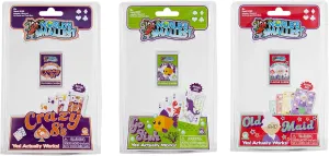 World's Smallest Mini Travel Card Games Bundle Set of 3 Crazy 8's - Old Maid - Go Fish