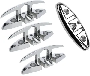 YaeMarine 6" Stainless Folding Cleat Boat Dock Cleat Marine Grade Stainless Steel Folding Cleat Flip-up Dock Cleat